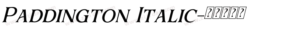 Paddington Italic字体转换